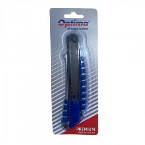 Cutter Optima Premium, Lama 18mm Sk5, Sina Metalica, Aluminiu Cu Rubber Grip