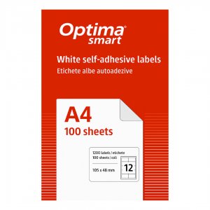 Etichete Albe Autoadezive 12/a4, 105 X 48 Mm, 100 Coli/top, Optima Smart