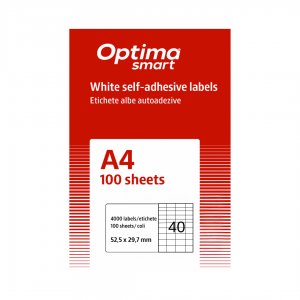 Etichete Albe Autoadezive 40/a4, 52.5 X 29.7 Mm, 100 Coli/top, Optima Smart Etichete Albe Autoadezive 40/a4, 52.5 X 29.7 Mm, 100 Coli/top, Optima Smart