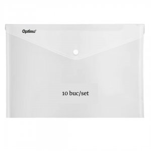 Mapa Pp Protectie Documente A4 Landscape, Inchidere Cu Capsa, 10/set, Optima - Transparent Mapa Pp Protectie Documente A4 Landscape, Inchidere Cu Capsa, 10/set, Optima - Transparent