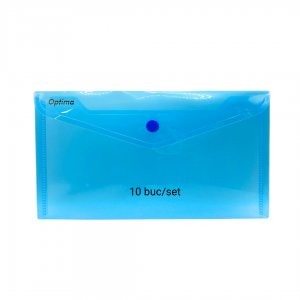 Mapa Pp Protectie Documente Dl Landscape, Inchidere Cu Capsa, 10/set, Optima - Albastru Transparent Mapa Pp Protectie Documente Dl Landscape, Inchidere Cu Capsa, 10/set, Optima - Albastru Transparent