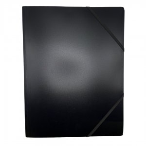 Mapa Plastic Cu Elastic Pe Colturi, 400 Microni, Optima - Negru Mapa Plastic Cu Elastic Pe Colturi, 400 Microni, Optima - Negru