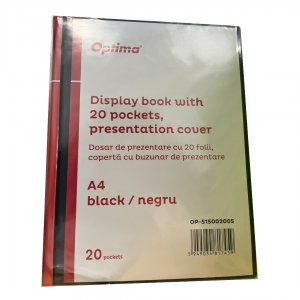 Dosar De Prezentare Personalizabil, A4, Cu 20 Folii, Coperta Rigida, Optima - Negru Dosar De Prezentare Personalizabil, A4, Cu 20 Folii, Coperta Rigida, Optima - Negru