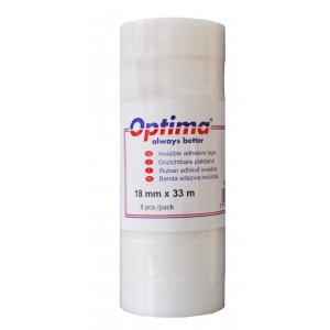 Banda Adeziva 18mm X 33 M, 50 Microni, Optima - Invizibila - Se Rupe Usor, Cu Mana