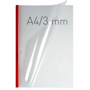 Coperti Plastic Pvc Cu Sina Metalica 3mm, Opus Easy Open - Transparent Cristal/rosu