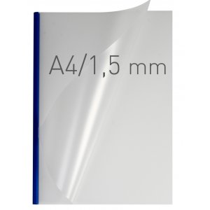 Coperti Plastic Pvc Cu Sina Metalica 1.5mm, Opus Easy Open - Transparent Mat/albastru