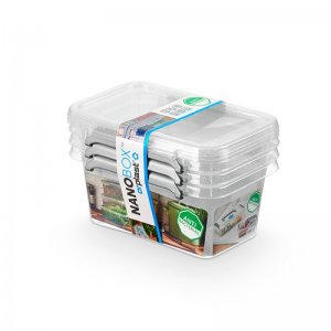 Cutie Plastic Cu Capac, Pt Alimente, Antibacteriala, 3 Buc/set, Orplast Nanobox - Capacitate 500ml Cutie Plastic Cu Capac, Pt Alimente, Antibacteriala, 3 Buc/set, Orplast Nanobox - Capacitate 500ml