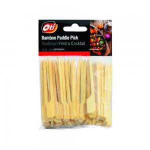 Set 50 Scobitori din Lemn Cocktail OTI, 9cm x 3mm, Scobitori din Lemn pentru Evenimente, Bete Frigarui cu Capat Plat, Scobitori pentru Petreceri, Bete pentru Aperitive, Scobitori pentru Aperitive, Scobitori Festive, Scobitori pentru Picnic