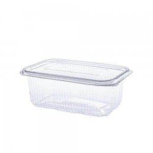 Caserola Capac Atasat, 230x190x70 mm, 100 Buc/Set, 2000 ml, Plastic Transparent, Caserole de Unica Folosinta, Caserole cu Capac din Plastic, Caserole din Plastic, Caserole Catering, Set Caserole din Plastic, Caserola din Plastic de Unica Folosinta