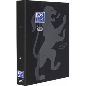 Caiet Mecanic Cu 2 Inele, Oxford School Touch, A4, Carton Color Soft Touch, Cotor 45mm - Negru