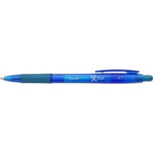 Pix Penac X Ball, Rubber Grip, 0.7mm, Clema Plastic, Corp Transparent Albastru - Scriere Albastra Pix Penac X Ball, Rubber Grip, 0.7mm, Clema Plastic, Corp Transparent Albastru - Scriere Albastra