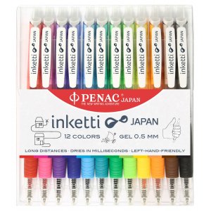 Set 12 Pixuri Cu Gel Penac Inketti - Culori Asortate Set 12 Pixuri Cu Gel Penac Inketti - Culori Asortate