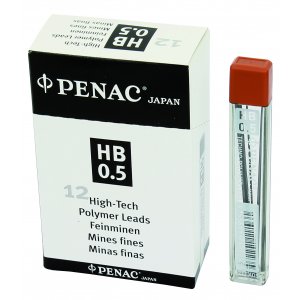 Mine Pentru Creion Mecanic 0,5mm, 12/set, Penac - Hb Mine Pentru Creion Mecanic 0,5mm, 12/set, Penac - Hb