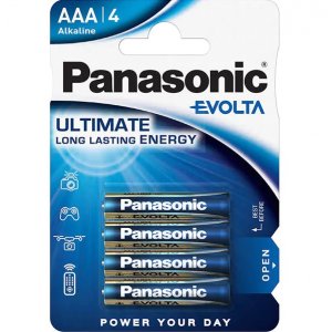 Baterii Alkaline R3, Aaa, 1.5v, 4 Buc/blister - Panasonic Evolta