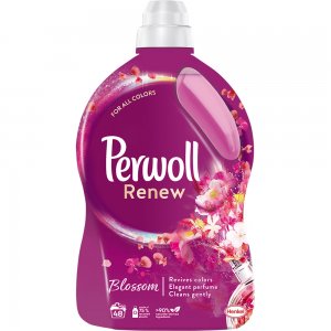 PERWOLL Renew & Blossom 3 in 1, Detergent Lichid Ideal pentru Toate Tipurile de Tesut, Parfum Floral, 45 Spalari, Cantitate 2.7L PERWOLL Renew & Blossom 3 in 1, Detergent Lichid Ideal pentru Toate Tipurile de Tesut, Parfum Floral, 45 Spalari, Cantitate 2.7L