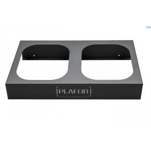 Suport Metalic Pentru 2 Cosuri Reciclare Selectiva (2 X 90l), 83 X 58 X H13cm, Plafor Sort