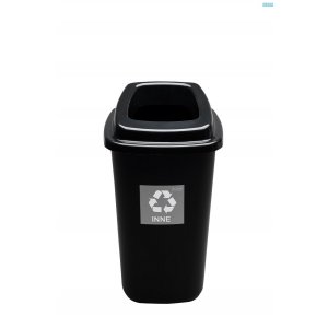 Cos Plastic Reciclare Selectiva, Capacitate 45l, Plafor Sort - Negru Cu Capac Negru - Altele