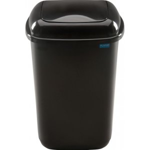 Cos Plastic Reciclare Selectiva, Capacitate 90l, Plafor Quatro - Negru Cu Capac Negru - Altele