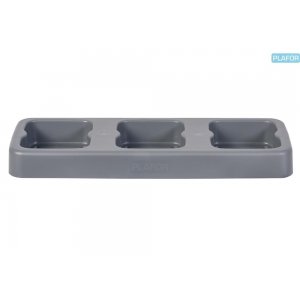 Suport Plastic Pentru 3 Cosuri Reciclare Selectiva (3 X 53l), 103 X 34 X H7.5cm, Plafor Fit