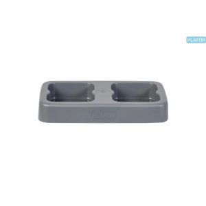 Suport Plastic Pentru 2 Cosuri Reciclare Selectiva (2 X 75l), 79 X 39 X H8.5cm, Plafor Fit