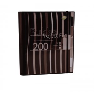Project File A4 (caiet Mecanic Cu Buzunar), 100 File 80g/mp, 4 Inele, Pukka Pad - Dictando - Negru
