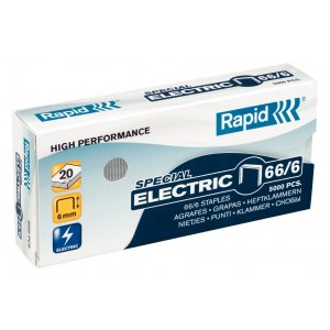 Capse Rapid Strong, 66/6, Pentru Capsator Electric, 2-20 Coli, 5000 Buc/cutie