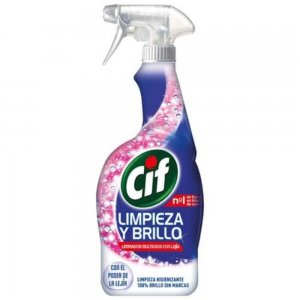 Spray Solutie Universala Anticalcar CIF Limpieza y Brillo, Cantitate 750 ml,  Solutie Curatat  cu Pulverizator, Spray Curatare pentru Bucatarie, Solutie Curatare Baie, Solutie Anticalcar pentru Suprafete, Solutii si Produse de Curatenie