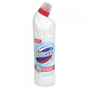 Dezinfectant pentru Toaleta Domestos White, 750 ml, Parfum Fresh Marin, Detartrant Lichid, Dezinfectant Lichid pentru Baie, Dezinfectant pentru WC, Solutii Dezinfectante pentru Baie, Solutie Curatare WC,  Domestos Universal, Domestos WC