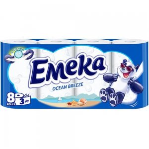Hartie Igienica Parfumata EMEKA in 3 Straturi, 8 Role/Bax, 135 Foi/Rola, Latime 91 mm, Parfum Ocean Breeze, Hartie Igienica Parfumata, Hartie Igienica Alba, Hartie Igienica Simpla la Bax Hartie Igienica Parfumata EMEKA in 3 Straturi, 8 Role/Bax, 135 Foi/Rola, Latime 91 mm, Parfum Ocean Breeze, Hartie Igienica Parfumata, Hartie Igienica Alba, Hartie Igienica Simpla la Bax