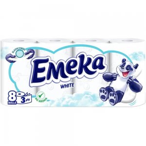 Hartie Igienica in 3 Straturi, 8 Role/Bax, 135 Foi/Rola, Neparfumata, Latime 91 mm, Hartie Igienica Neparfumata, Hartie Igienica Alba EMEKA, Hartie Igienica Simpla la Bax Hartie Igienica in 3 Straturi, 8 Role/Bax, 135 Foi/Rola, Neparfumata, Latime 91 mm, Hartie Igienica Neparfumata, Hartie Igienica Alba EMEKA, Hartie Igienica Simpla la Bax