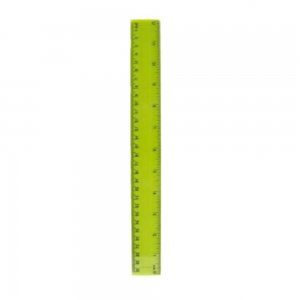 Rigla din Plastic Colorat Galben Mat, 30 cm - Instrumente Geometrie