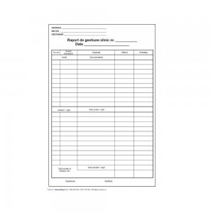 Raport Gestiune Zilnic A4, 100 File/Carnet - Formular Tipizat de Gestionare Raport Gestiune Zilnic A4, 100 File/Carnet - Formular Tipizat de Gestionare