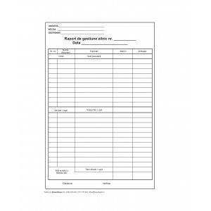 Raport de Gestiune Zilnic Autocopiativ, Format A4, 2 Exemplare, 50 Seturi/Carnet, Raport de Gestiune Nepersonalizat, Tipizat si Formular Fiscal Contabil Nepersonalizat Raport de Gestiune Zilnic Autocopiativ, Format A4, 2 Exemplare, 50 Seturi/Carnet, Raport de Gestiune Nepersonalizat, Tipizat si Formular Fiscal Contabil Nepersonalizat
