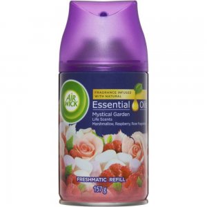 AIR WICK Rezerva Spray Odorizant Freshmatic, Mystical Garden, 250 ml, Parfum Floral, Spray tip Aerosol, Odorizant Camera, Spray Odorizant pentru Camera, Odorizant Parfumat de Camera, Spray de Camera, Rezerva Spray Odorizant, Spray Odorizant Parfum Floral