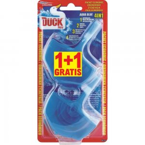 Odorizant WC DUCK Aqua Blue 1+1, 40 ml, Geluri Odorizante WC, Odorizante pentru Toaleta, Odorizant Toaleta, Gel Odorizant pentru Toaleta cu Suport, Odorizant Dezinfectant pentru WC, Odorizante WC