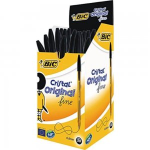 Set 50 Pixuri Bic Cristal Fine,Varf 1 mm, Negre, Corp Plastic, Pixuri Bic Cristal Fine, Pixuri Scoala, Pixuri Colorate, Pixuri Negre, Pix Negru, Pix Pentru Scoala, Pix Colorat, Set Pixuri Negre, Set Pixuri Bic, Set  Pixuri Colorate