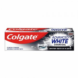 Pasta de Dinti COLGATE Advanced White Charcoal, Cantitate 100 ml, Aroma Florala, Pasta de Dinti Colgate Charcoal, Pasta de Dinti cu Carbune Activ, Pasta de Dinti Colgate Advanced White, Pasta de Dinti pentru Dinti mai Albi, Pasta Dinti Anticarii