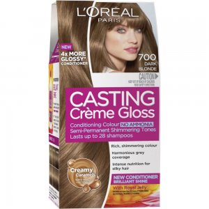 Vopsea de Par Semipermanenta L'OREAL Paris Casting Creme Gloss 700, 180 ml, Fara Amoniac, Dark Blonde, Vopsea de Par L'OREAL Paris, Vopsea de Par Fara Amoniac, Produse de Ingrijire a Parului, Vopsea Colorare Par L'OREAL Paris