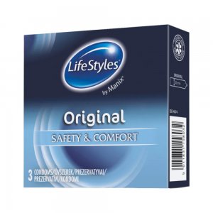 LifeStyles Prezervative Latex Original, 3 Buc/Set LifeStyles Prezervative Latex Original, 3 Buc/Set