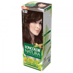 Vopsea de Par Permanenta LONCOLOR Natura 5.52, Castaniu Mahon Irizat, 100 ml, Vopsea Par LONCOLOR, Vopsea Permanenta Par LONCOLOR, Vopsea Naturala, Vopsea Natura LONCOLOR, Vopsea LONCOLOR Natura
