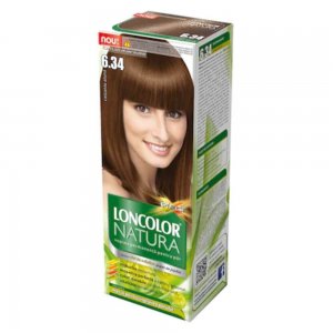 Vopsea de Par Permanenta LONCOLOR Natura 6.34, Castaniu Aluna, 100 ml, Vopsea Par LONCOLOR, Vopsea Permanenta Par LONCOLOR, Vopsea Naturala, Vopsea Natura LONCOLOR, Vopsea LONCOLOR Natura