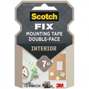 Banda dublu adeziva 3M, montare Scotch-Fix, 19 mm x 1.5 m
