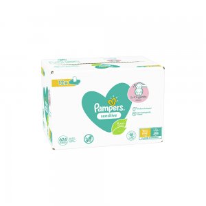 Servetele umede PAMPERS Sensitive, 12 pachete, 624 bucati Servetele umede PAMPERS Sensitive, 12 pachete, 624 bucati