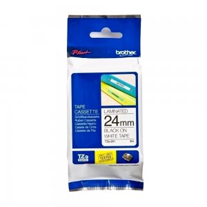 Banda Brother TZE251, 24 mm, negru/alb Banda Brother TZE251, 24 mm, negru/alb