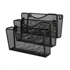 Suport De Perete Pentru Pliante Mesh, Negru, 325x230x330 Mm, 3 Bucati/set