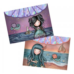 Set 2 Buzunare Plastic Gorjuss A4, Prindere Capsa Portocaliu