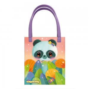 Sacosa Bangoberry Pally Panda, Material Textil, 24x28x2 Cm