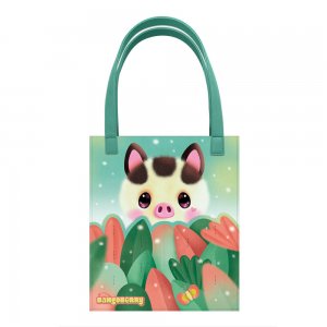 Sacosa Bangoberry Piggy Porcusorul, Material Textil, 24x28x2 Cm