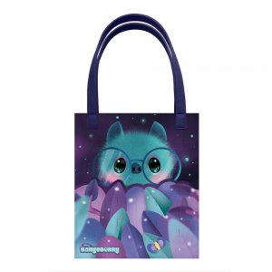 Sacosa Bangoberry Batty Liliacul, Material Textil, 24x28x2 Cm