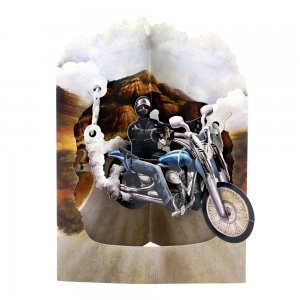 Felicitare 3d, Santoro, Design Motocicleta, Pop-up, Sculptura Din Hartie Felicitare 3d, Santoro, Design Motocicleta, Pop-up, Sculptura Din Hartie